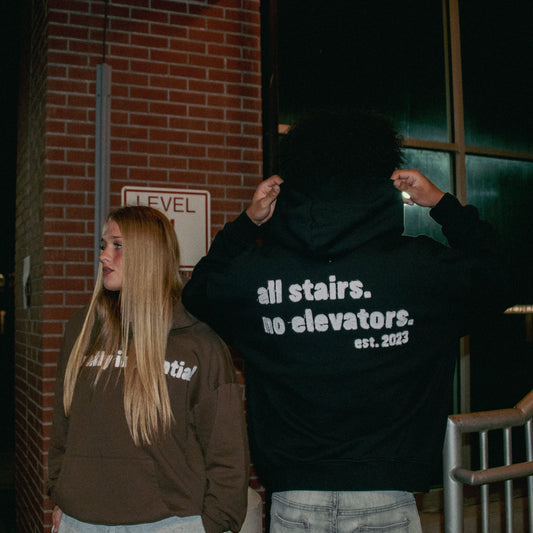 All Stairs No Elevators Onyx Hoodie